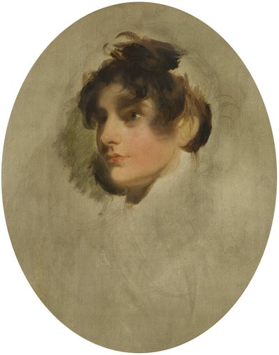 Głowa młodej kobiety, ok. 1800-05 (olej na płótnie) autorstwa Thomas Lawrence