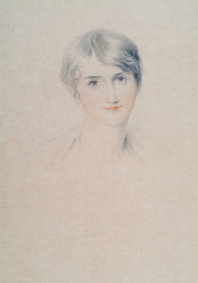 Portret panny Bloxham, ok. 1800-10 (ołówek i kreda na papierze) autorstwa Thomas Lawrence