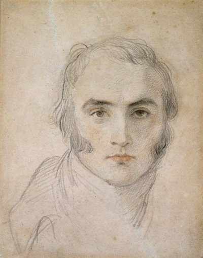 Autoportret, XVIII w. (kreda i wc na papierze) autorstwa Thomas Lawrence