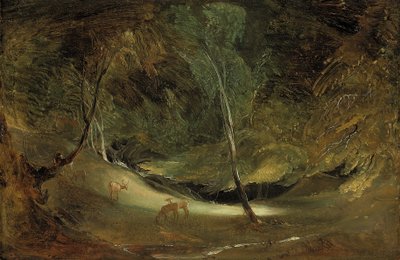 Źródło rozmaitości w Ilam Park (olej na papierze, ułożony na płótnie) autorstwa Thomas Lawrence