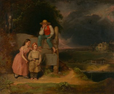 Dzieci w burzy, ca. 1830. autorstwa Thomas Le Clear