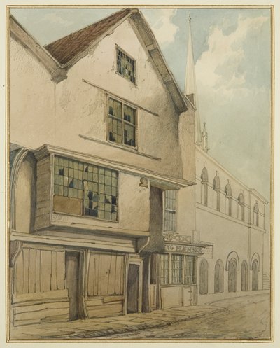 46 Baldwin Street (akwarela na papierze) autorstwa Thomas Leeson the Elder Rowbotham