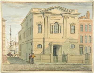 Sale Zgromadzeń, Prince Street (akwarela na papierze) autorstwa Thomas Leeson the Elder Rowbotham