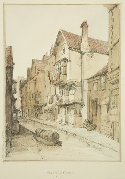 Back Street, patrząc na północ autorstwa Thomas Leeson the Elder Rowbotham