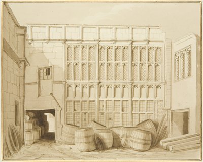 Tył „Domu Colstona”, Small Street (akwarela na papierze) autorstwa Thomas Leeson the Elder Rowbotham