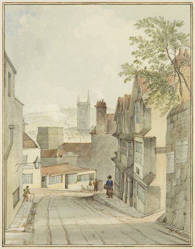 Dno wzgórza św. Michała (akwarela na papierze) autorstwa Thomas Leeson the Elder Rowbotham