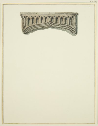 Rzeźba na schodach w domu przylegającym do pasażu przy Baldwin Street (akwarela na papierze) autorstwa Thomas Leeson the Elder Rowbotham