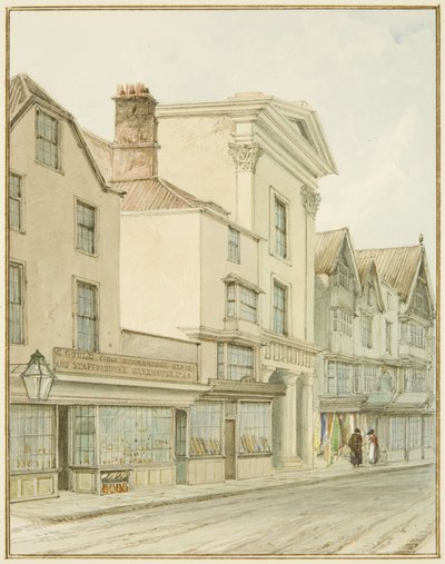 Castle Street (akwarela na papierze) autorstwa Thomas Leeson the Elder Rowbotham