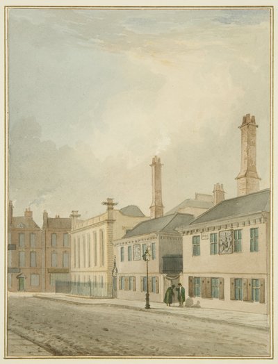 Przytułki marynarzy kupieckich, King Street (akwarela na papierze) autorstwa Thomas Leeson the Elder Rowbotham