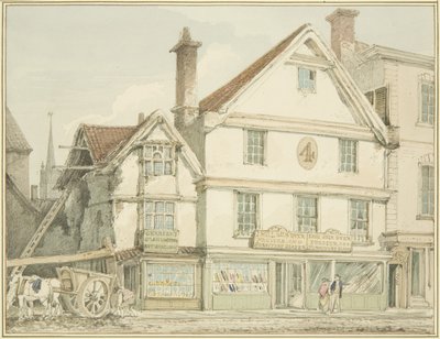 North-West Angle of Broadmead (ołówek i akwarela na papierze) autorstwa Thomas Leeson the Elder Rowbotham