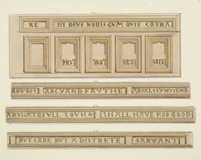 Boazeria i napisy z ul. Baldwin 46 (akwarela na papierze) autorstwa Thomas Leeson the Elder Rowbotham