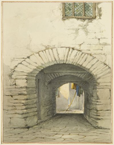 Passage Archway przy Marsh Street (akwarela na papierze) autorstwa Thomas Leeson the Elder Rowbotham