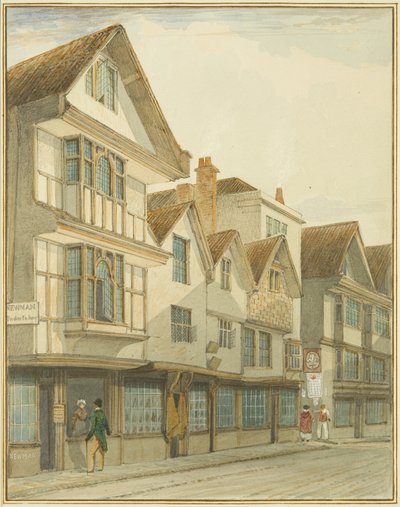 Redcliffe Street, przedstawiający „Pióropusz piór” (akwarela na papierze) autorstwa Thomas Leeson the Elder Rowbotham