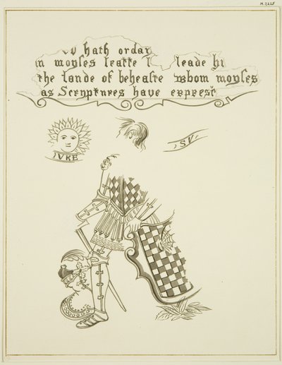Pozostałości malarstwa ściennego przy 46 Baldwin Street (pióro i atrament na papierze) autorstwa Thomas Leeson the Elder Rowbotham