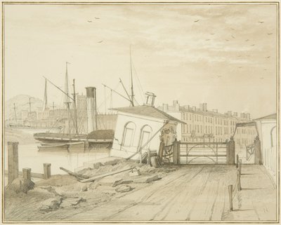 Osiadanie Toll House, na Prince Street Bridge, 1828 autorstwa Thomas Leeson the Elder Rowbotham