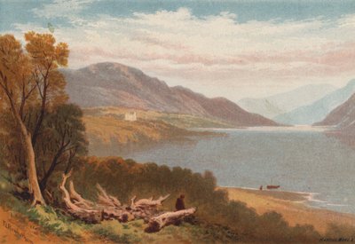 Angielskie jeziora, Ullswater (kolor lito) autorstwa Thomas Leeson the Elder Rowbotham