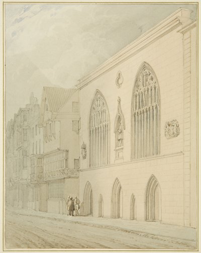 Guildhall (akwarela na papierze) autorstwa Thomas Leeson the Elder Rowbotham