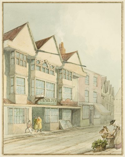 The Lamb Inn, West Street (akwarela na papierze) autorstwa Thomas Leeson the Elder Rowbotham
