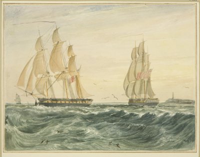 West Indiaman „Ann” przy Flat Holm autorstwa Thomas Leeson the Elder Rowbotham