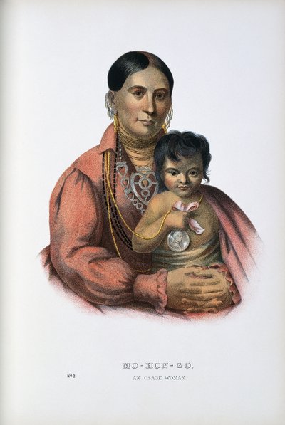 Do-Hon-Go, kobieta Osage autorstwa Thomas Loraine (after) McKenney
