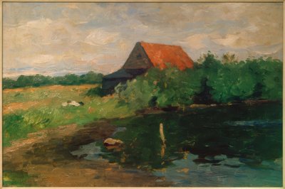 Dom z czerwonym dachem autorstwa Thomas Ludwig Herbst