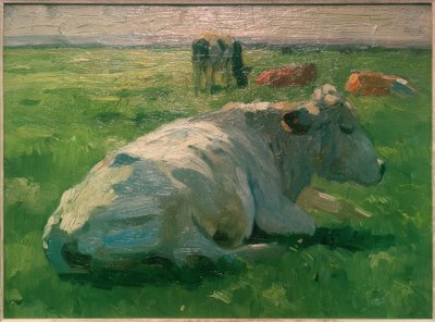 Leżąca krowa autorstwa Thomas Ludwig Herbst