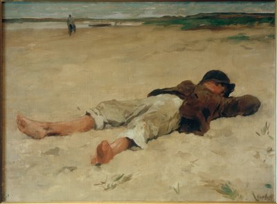 Leżący chłopczyk autorstwa Thomas Ludwig Herbst