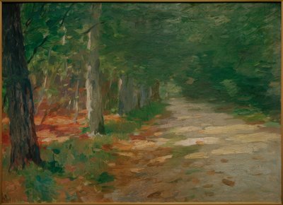 Leśna ścieżka z plamami słonecznymi autorstwa Thomas Ludwig Herbst