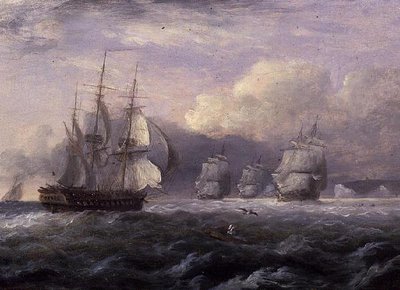 Bieganie przed twardą bryzą - North Foreland, Coast of Kent autorstwa Thomas Luny