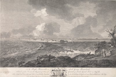 Południowo-wschodni widok fortu tLand-Guard w Suffolk autorstwa Thomas Major