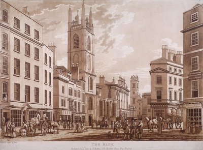 Bank of England, Threadneedle Street, Londyn, 1781 autorstwa Thomas Malton II