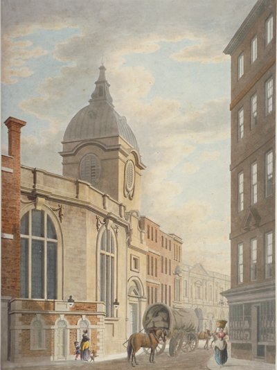 Kościół St Benet Fink, Threadneedle Street, City of London, 1797 autorstwa Thomas Malton II