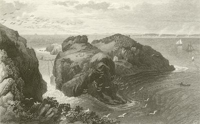 Carrick A Rede, Wybrzeże Antrim, Irlandia autorstwa Thomas Mann Baynes