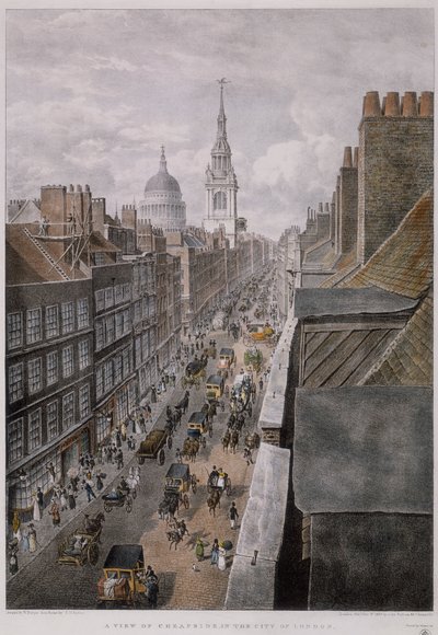 Cheapside, Londyn, 1823 autorstwa Thomas Mann Baynes