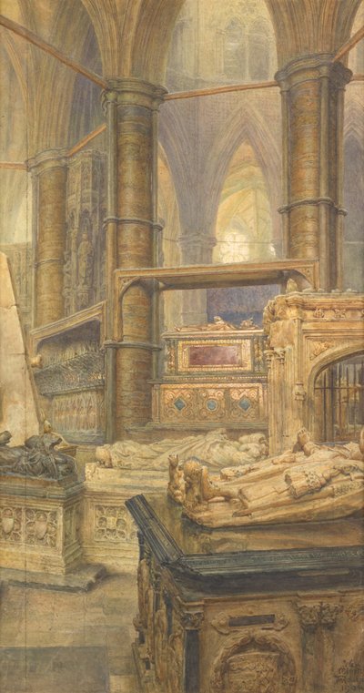 Grobowce Henryka III i królowej Eleonory, Opactwo Westminsterskie, 1904 autorstwa Thomas Matthews Rooke