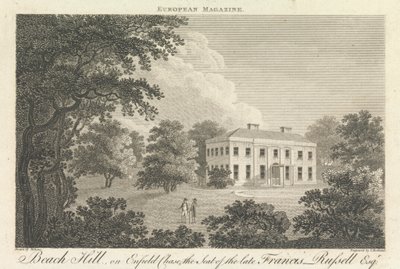 Beach Hill, na Enfield Chase, siedziba zmarłego Francisa Russella, Esquire, Outer Suburb - North autorstwa Thomas Medland
