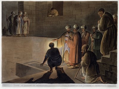 Grób Józefa z Arymatei (Arymatea). W „”Widoki w Egipcie” autorstwa Thomas Milton