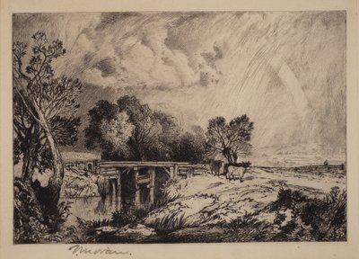 Rustykalny most autorstwa Thomas Moran