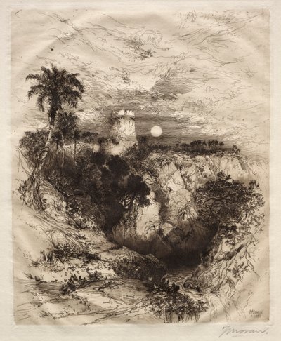 Wieża Cortes, 1883. autorstwa Thomas Moran