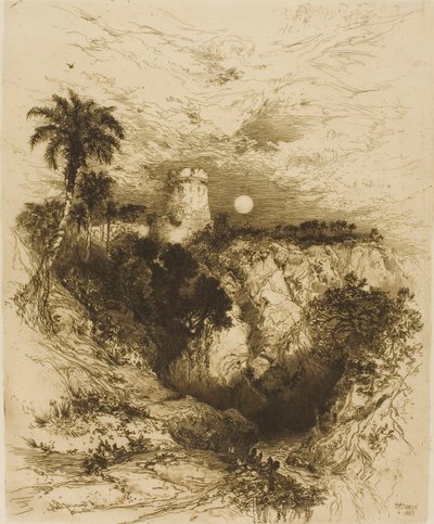 Wieża Corteza – Meksyk autorstwa Thomas Moran
