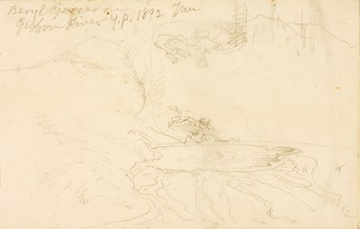 Gejzer Beryl na rzece Gibbon, Park Yellowstone autorstwa Thomas Moran