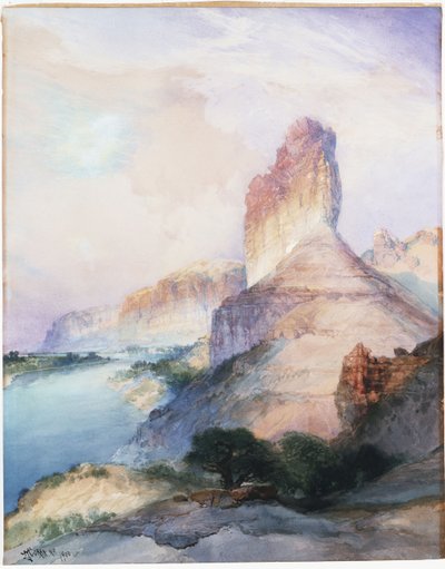 Zamek Butte, Green River, Wyoming, 1900 autorstwa Thomas Moran