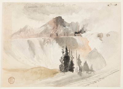 Chama pod szczytem autorstwa Thomas Moran