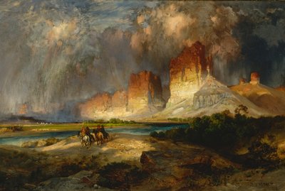Klify górnej rzeki Kolorado, terytorium Wyoming autorstwa Thomas Moran