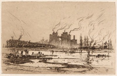 Communipaw, NJ autorstwa Thomas Moran