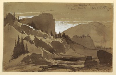 Rysunek, w pobliżu Meadow Creek, Utah, 25 lipca 1871 r. autorstwa Thomas Moran