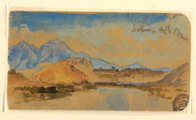 Rysunek, Kanion Port Neuf, Idaho, prawdopodobnie 1879 r. autorstwa Thomas Moran