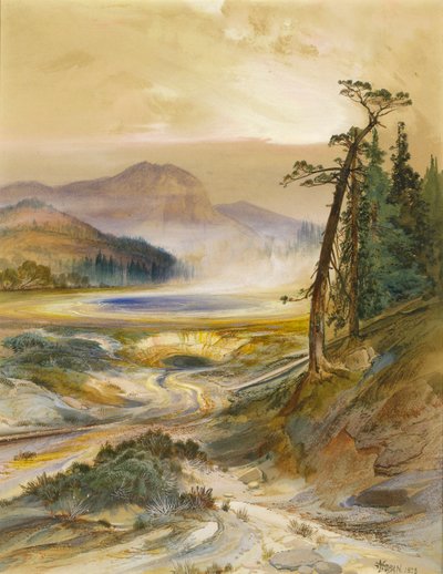 Gejzer Excelsior, Park Yellowstone autorstwa Thomas Moran