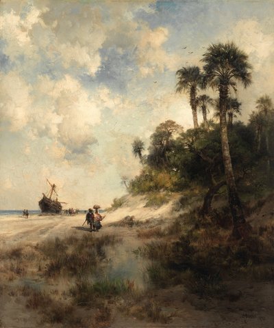 Wyspa Fort George, Floryda autorstwa Thomas Moran