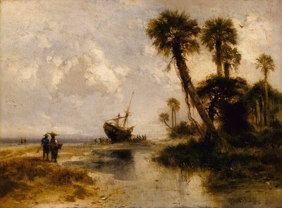 Fort George Island, Floryda autorstwa Thomas Moran